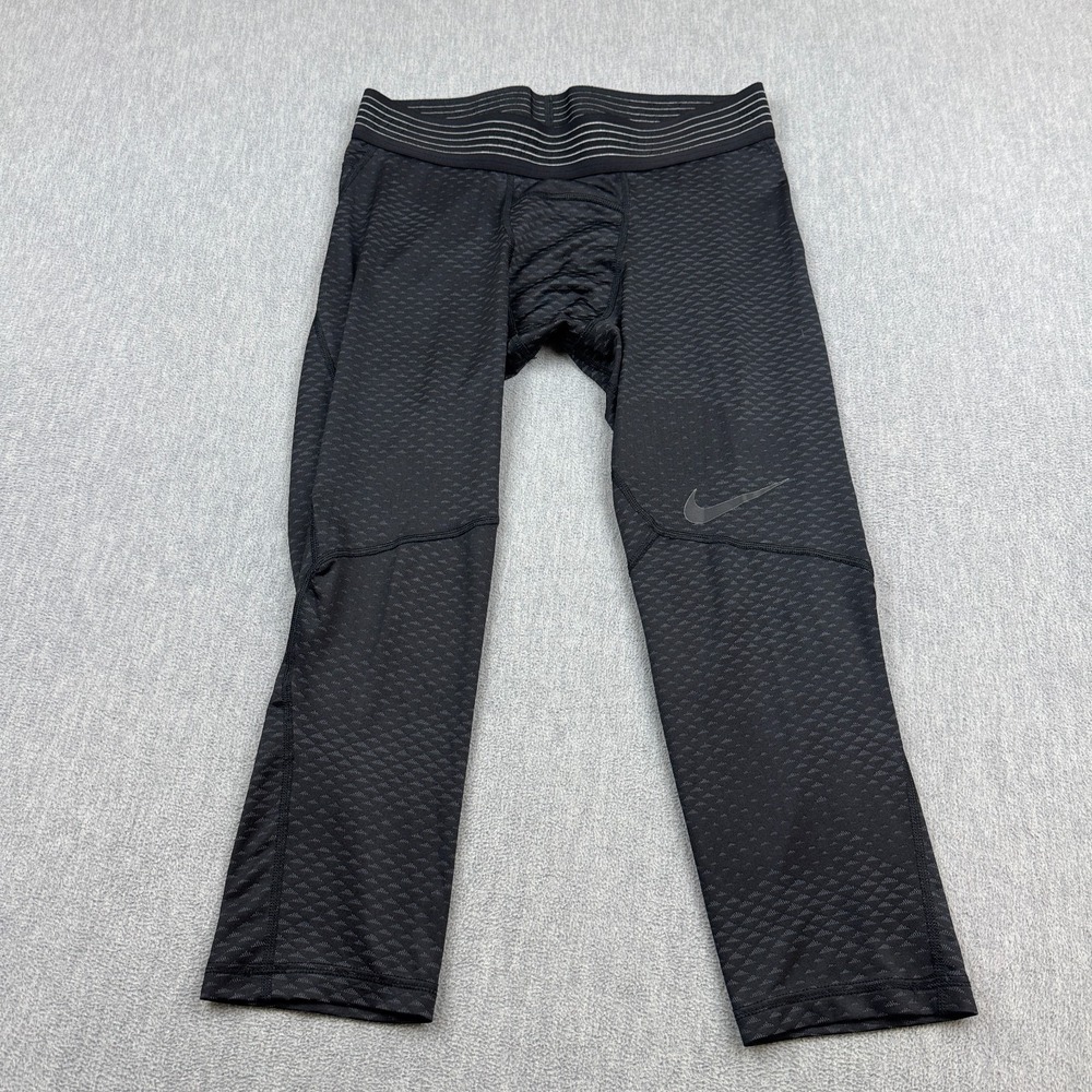 Nike Pro‎ Hypercool Compression Tights Mens Large Black 3/4 Stretch Performance